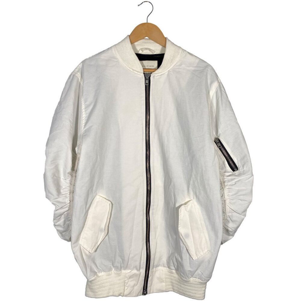 Oblivian by Represent Semi-sheer Long Bomber white men's size 3 / Large